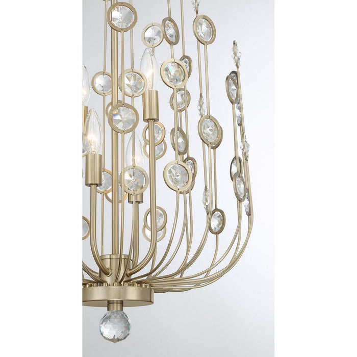 Savoy House 1-3597-4-127 Four Light Chandelier, Noble Brass