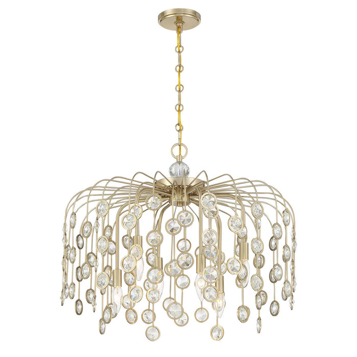 Savoy House 1-3598-6-127 Six Light Chandelier, Noble Brass