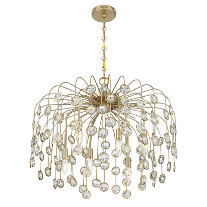 Savoy House 1-3598-6-127 Six Light Chandelier, Noble Brass