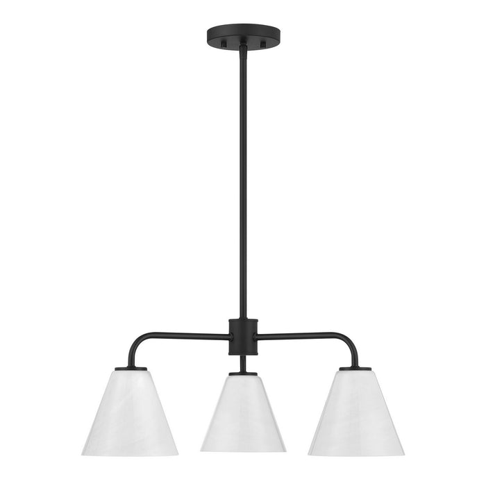 Savoy House 1-4013-3-89 Three Light Chandelier, Matte Black