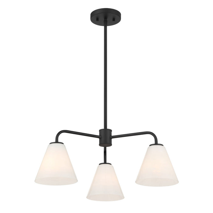 Savoy House 1-4013-3-89 Three Light Chandelier, Matte Black