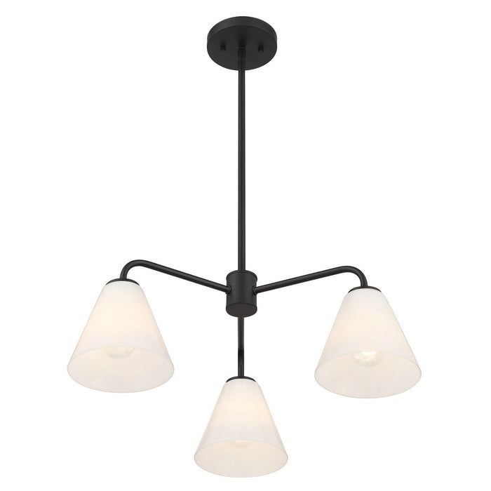 Savoy House 1-4013-3-89 Three Light Chandelier, Matte Black
