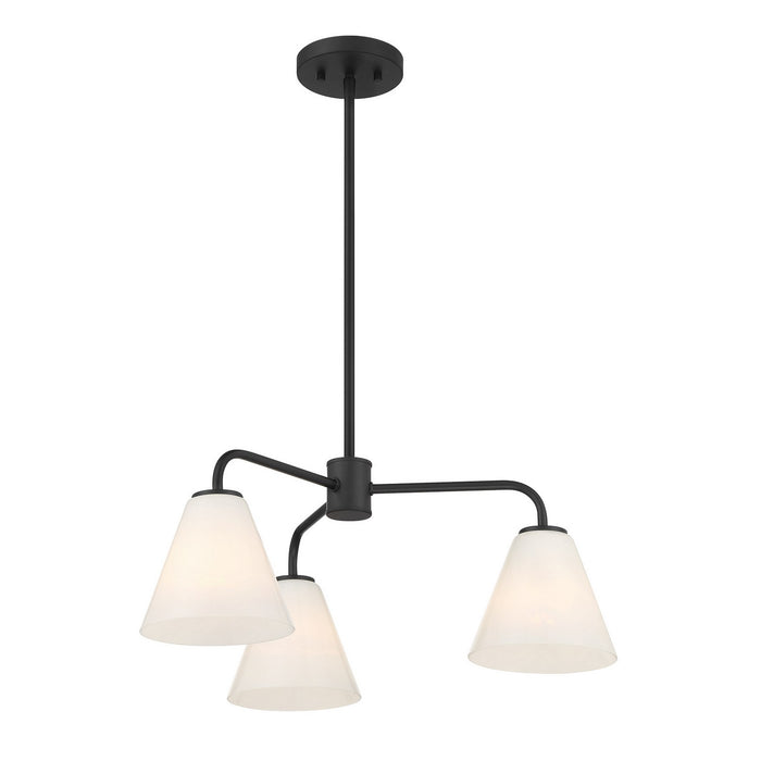 Savoy House 1-4013-3-89 Three Light Chandelier, Matte Black