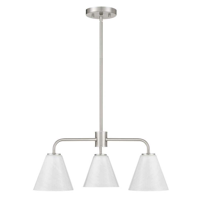 Savoy House 1-4013-3-SN Three Light Chandelier, Satin Nickel