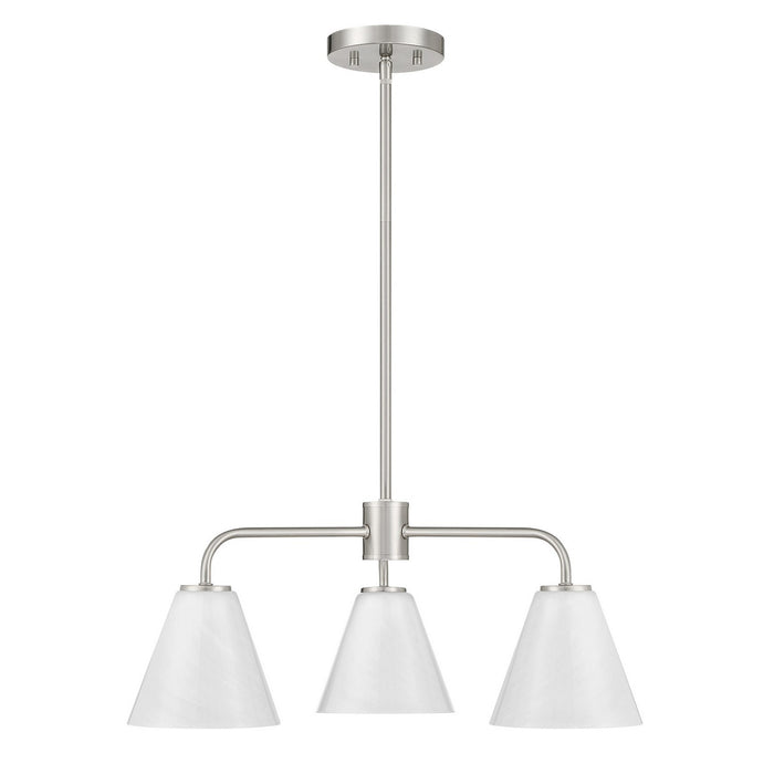 Savoy House 1-4013-3-SN Three Light Chandelier, Satin Nickel