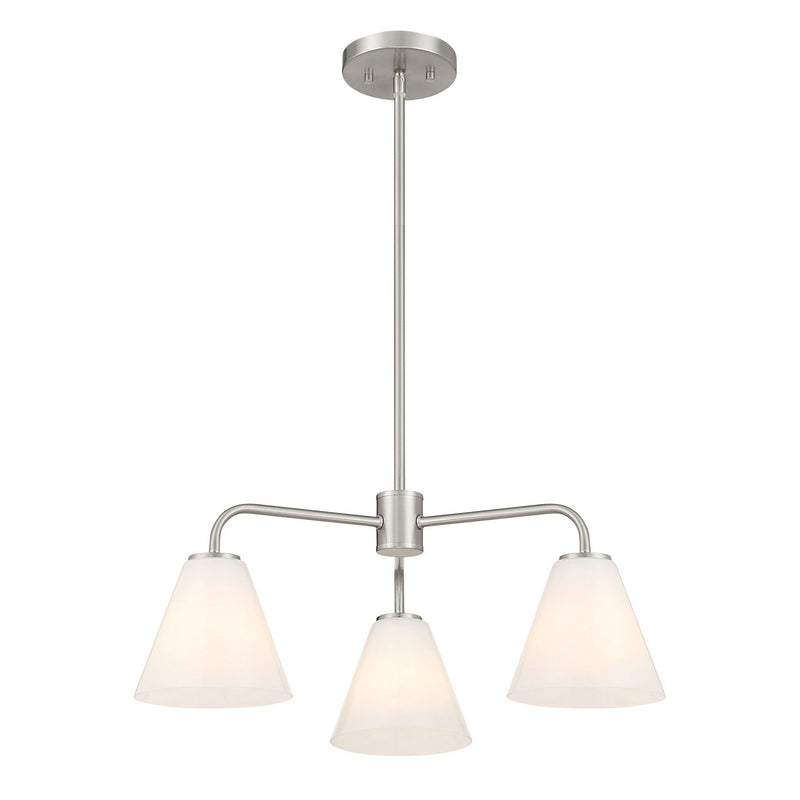 Savoy House 1-4013-3-SN Three Light Chandelier, Satin Nickel