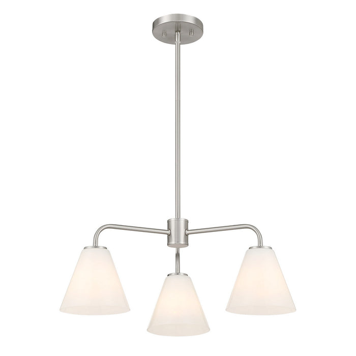 Savoy House 1-4013-3-SN Three Light Chandelier, Satin Nickel