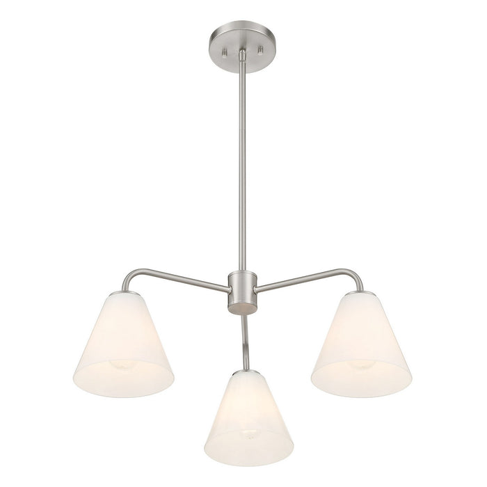 Savoy House 1-4013-3-SN Three Light Chandelier, Satin Nickel