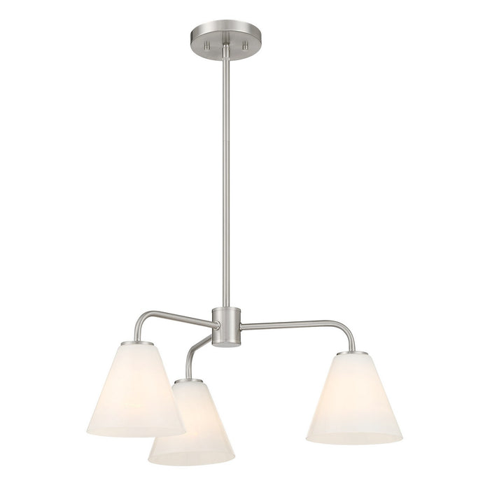 Savoy House 1-4013-3-SN Three Light Chandelier, Satin Nickel