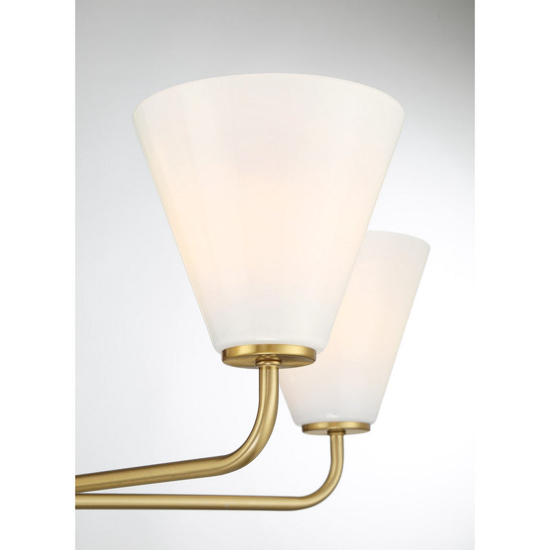 Savoy House 1-4015-5-322 Five Light Chandelier, Warm Brass