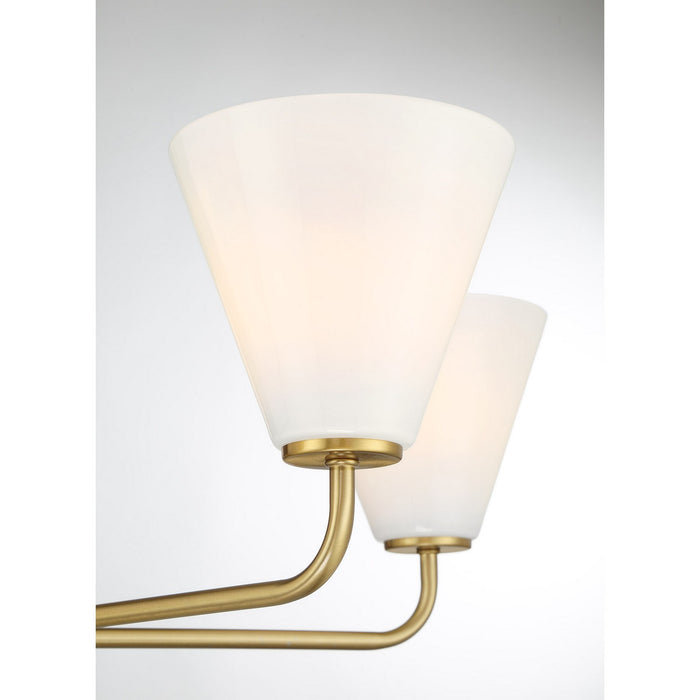 Savoy House 1-4015-5-322 Five Light Chandelier, Warm Brass