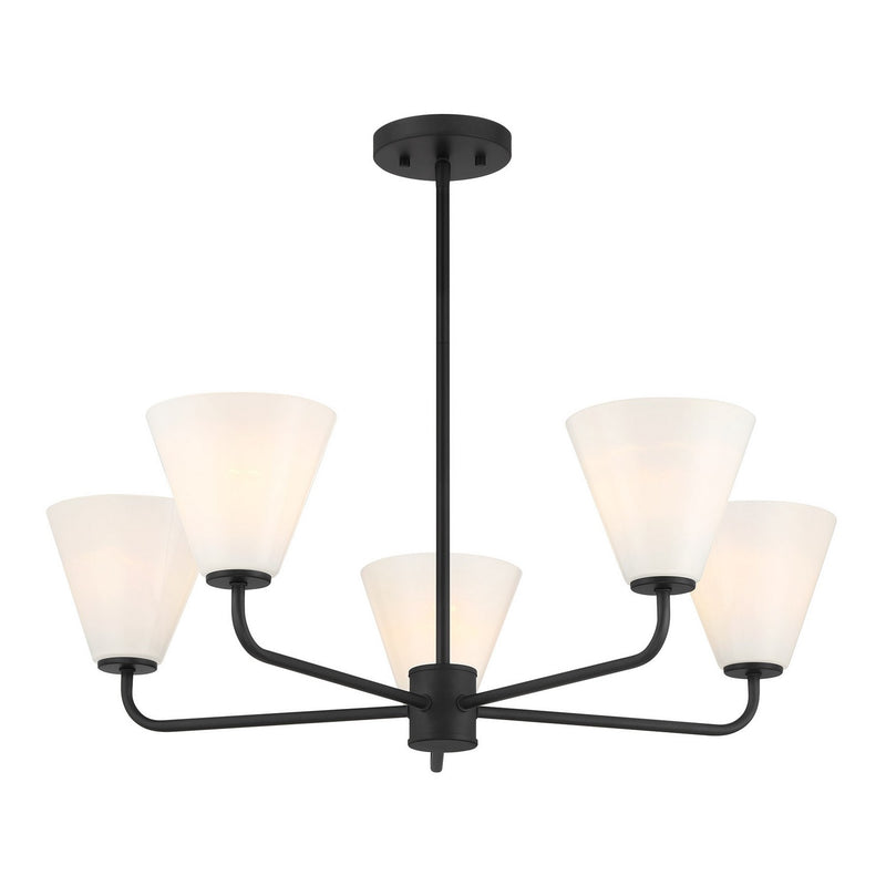 Savoy House 1-4015-5-89 Five Light Chandelier, Matte Black