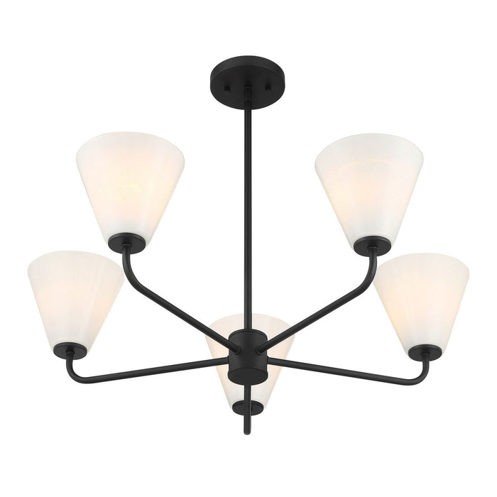 Savoy House 1-4015-5-89 Five Light Chandelier, Matte Black