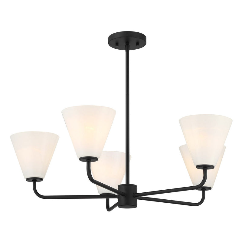 Savoy House 1-4015-5-89 Five Light Chandelier, Matte Black