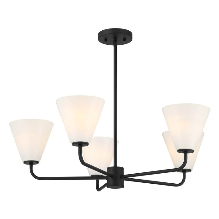 Savoy House 1-4015-5-89 Five Light Chandelier, Matte Black