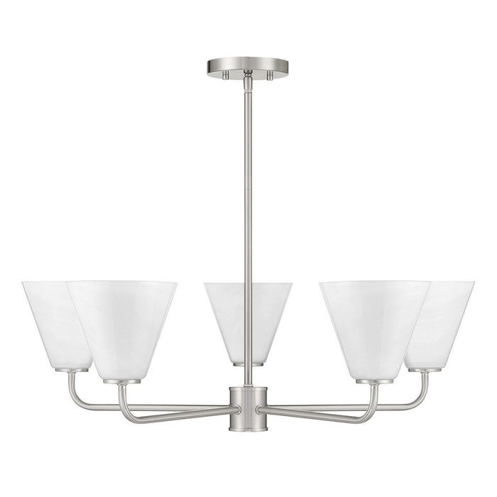 Savoy House 1-4015-5-SN Five Light Chandelier, Satin Nickel