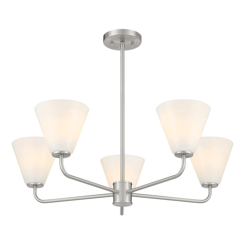 Savoy House 1-4015-5-SN Five Light Chandelier, Satin Nickel