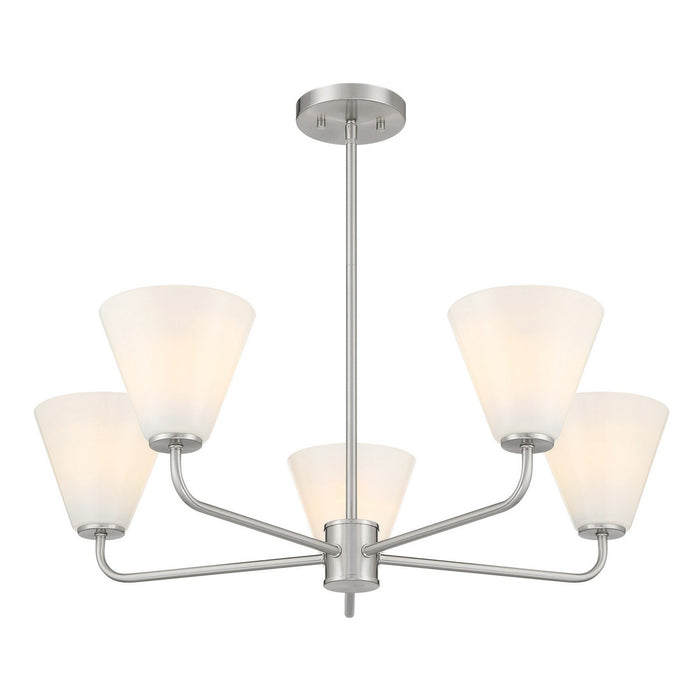 Savoy House 1-4015-5-SN Five Light Chandelier, Satin Nickel