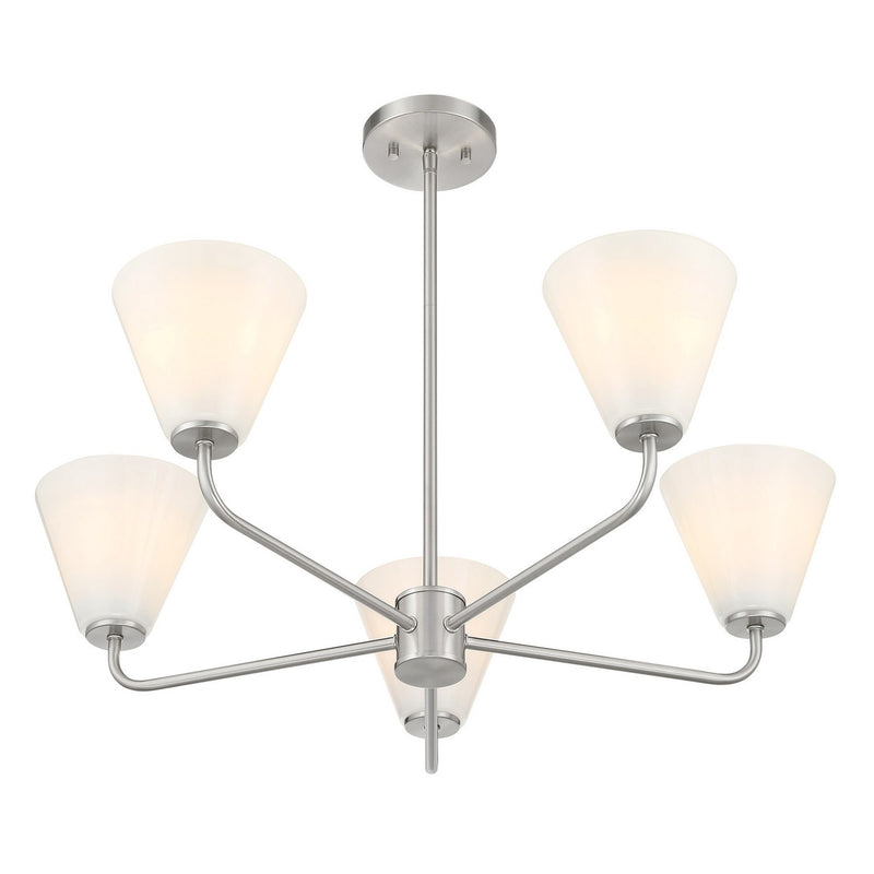 Savoy House 1-4015-5-SN Five Light Chandelier, Satin Nickel