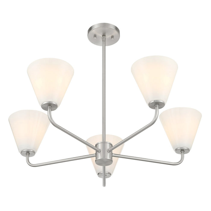 Savoy House 1-4015-5-SN Five Light Chandelier, Satin Nickel