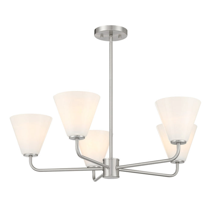 Savoy House 1-4015-5-SN Five Light Chandelier, Satin Nickel