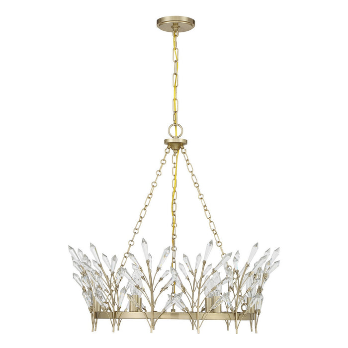 Savoy House 1-4073-6-127 Six Light Chandelier, Noble Brass