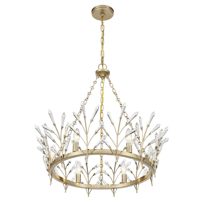 Savoy House 1-4073-6-127 Six Light Chandelier, Noble Brass
