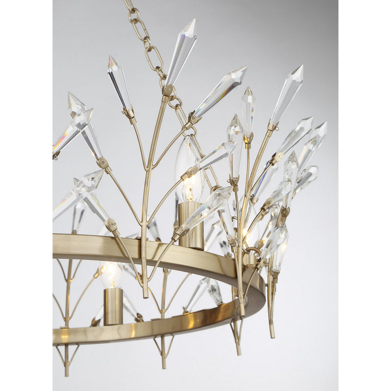 Savoy House 1-4073-6-127 Six Light Chandelier, Noble Brass