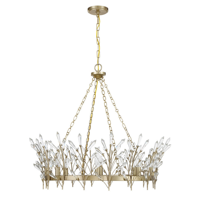 Savoy House 1-4074-8-127 Eight Light Chandelier, Noble Brass