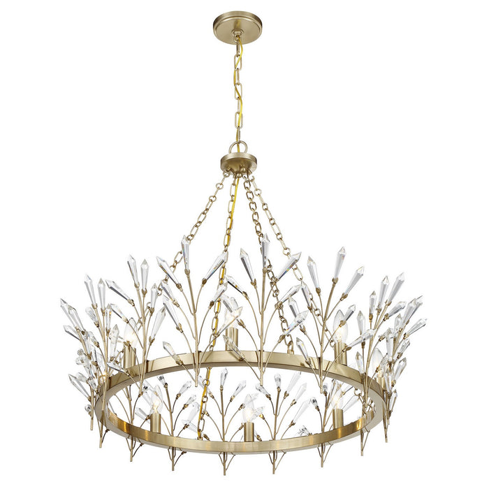 Savoy House 1-4074-8-127 Eight Light Chandelier, Noble Brass