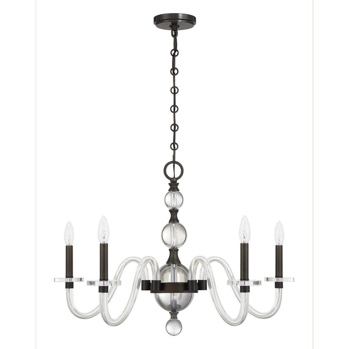 Savoy House 1-4277-5-15 Five Light Chandelier, Mediterranean Bronze