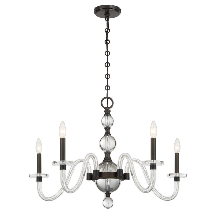 Savoy House 1-4277-5-15 Five Light Chandelier, Mediterranean Bronze
