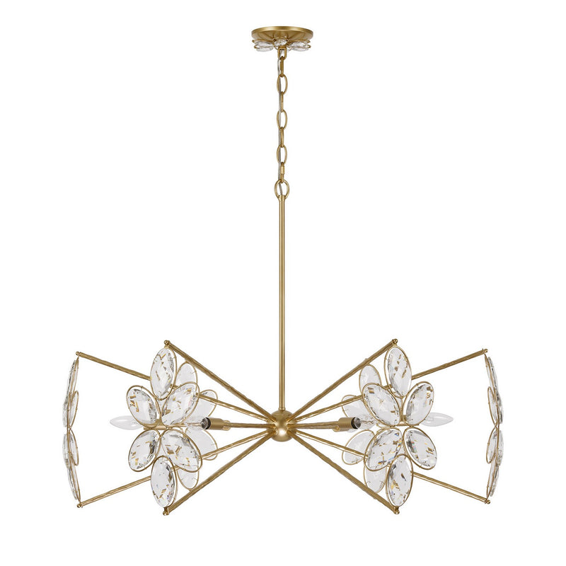 Savoy House 1-4529-6-221 Six Light Chandelier, Gold Shimmer