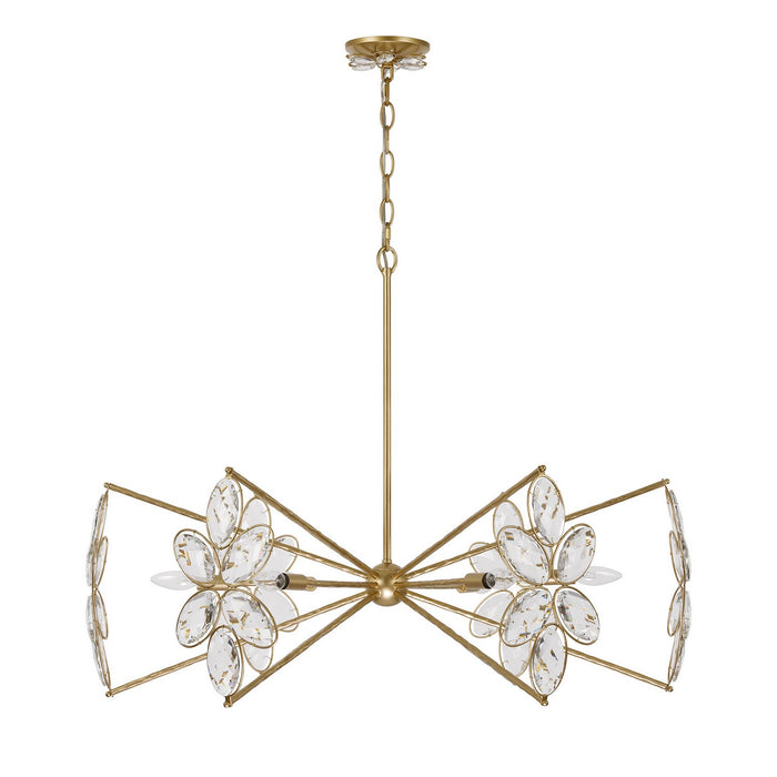 Savoy House 1-4529-6-221 Six Light Chandelier, Gold Shimmer