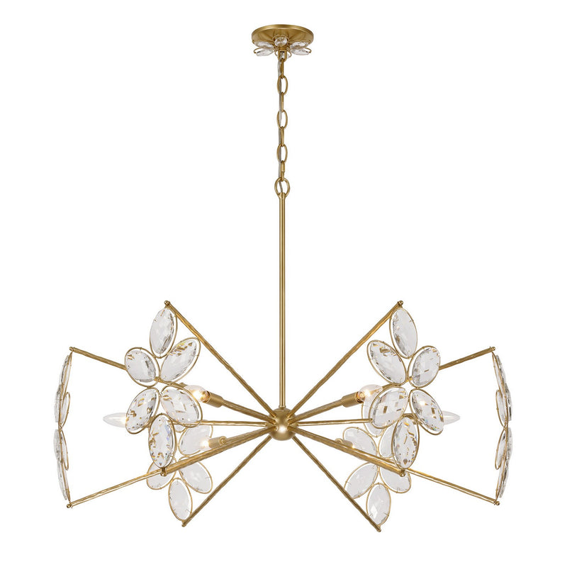 Savoy House 1-4529-6-221 Six Light Chandelier, Gold Shimmer