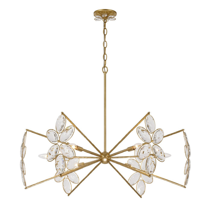 Savoy House 1-4529-6-221 Six Light Chandelier, Gold Shimmer
