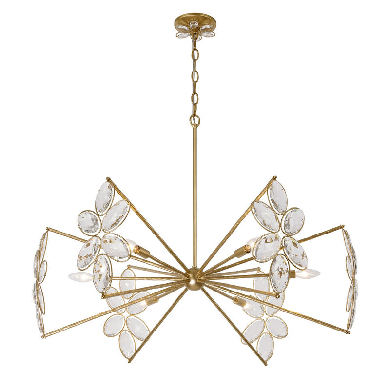 Savoy House 1-4529-6-221 Six Light Chandelier, Gold Shimmer