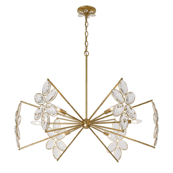 Savoy House 1-4529-6-221 Six Light Chandelier, Gold Shimmer