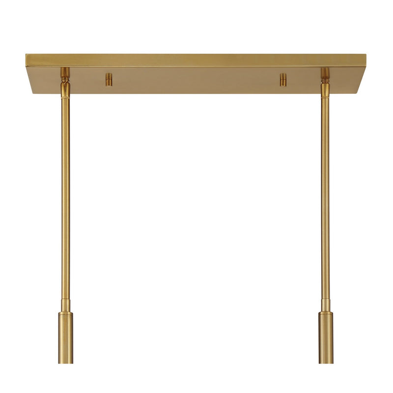 Savoy House 1-5066-8-322 Eight Light Linear Chandelier, Warm Brass
