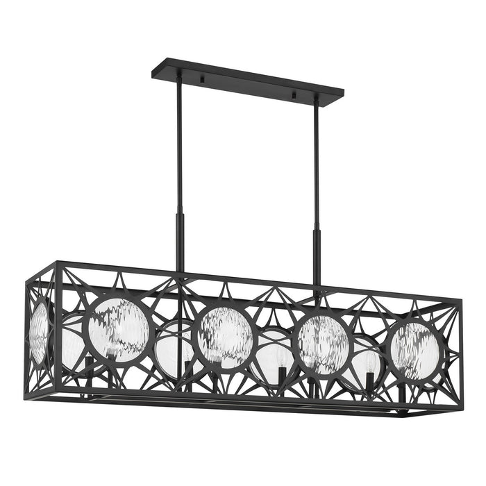 Savoy House 1-5066-8-89 Eight Light Linear Chandelier, Matte Black