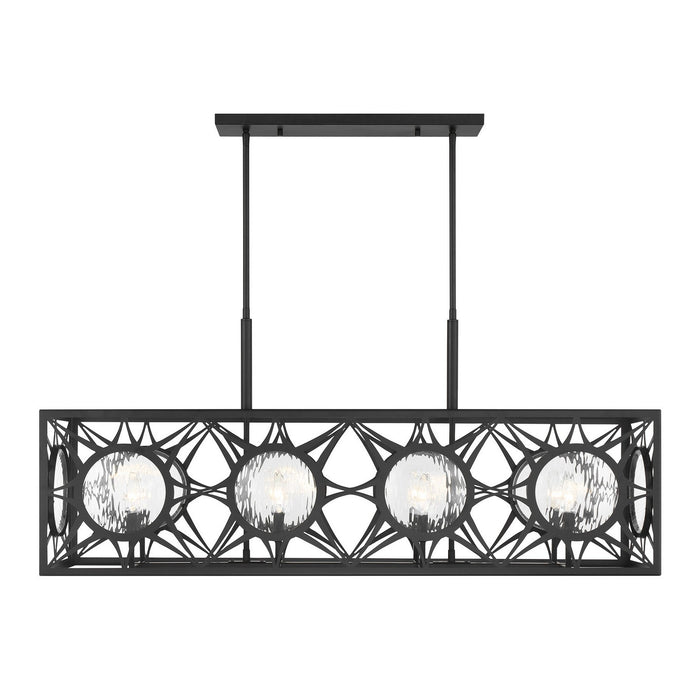 Savoy House 1-5066-8-89 Eight Light Linear Chandelier, Matte Black