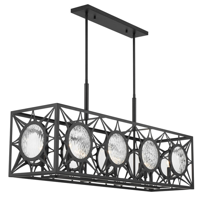 Savoy House 1-5066-8-89 Eight Light Linear Chandelier, Matte Black