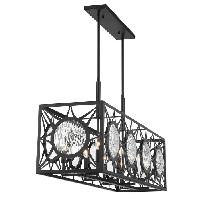 Savoy House 1-5066-8-89 Eight Light Linear Chandelier, Matte Black
