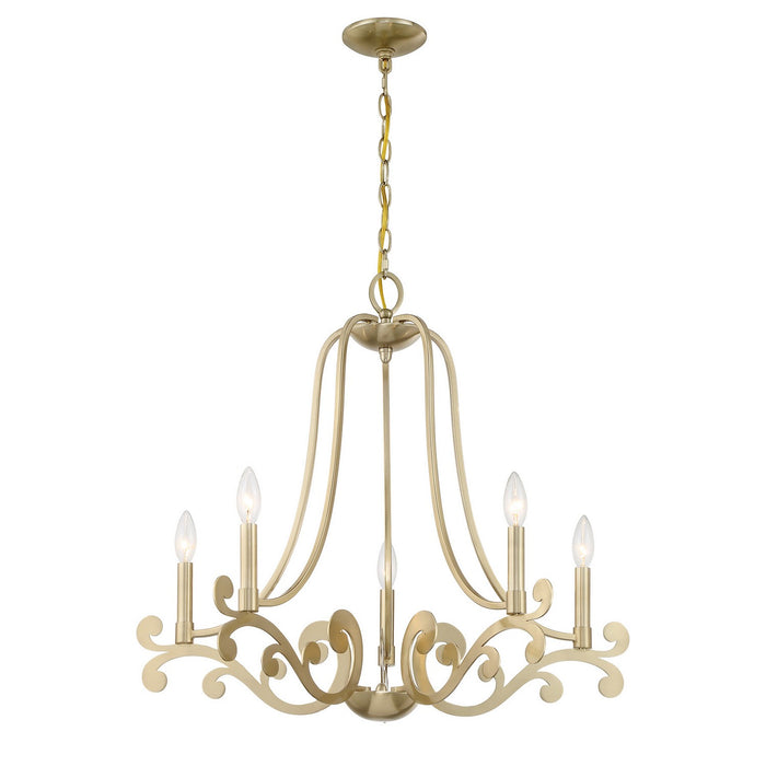 Savoy House 1-6096-5-127 Five Light Chandelier, Noble Brass