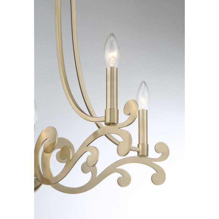 Savoy House 1-6096-5-127 Five Light Chandelier, Noble Brass