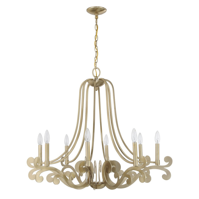 Savoy House 1-6097-8-127 Eight Light Chandelier, Noble Brass