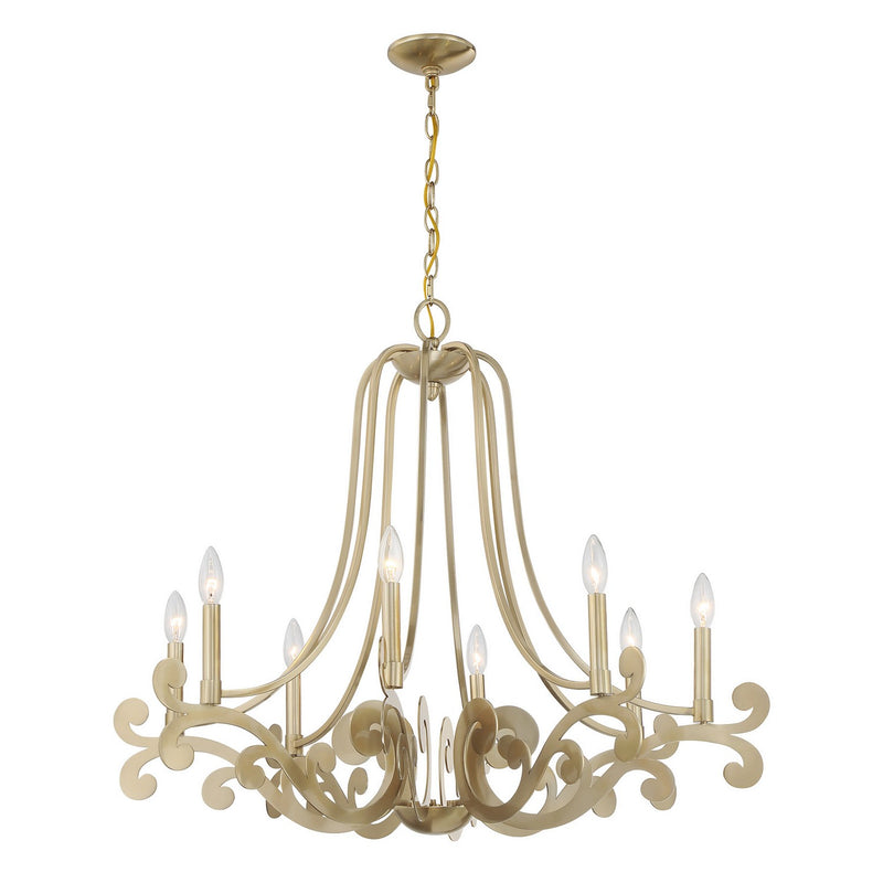 Savoy House 1-6097-8-127 Eight Light Chandelier, Noble Brass
