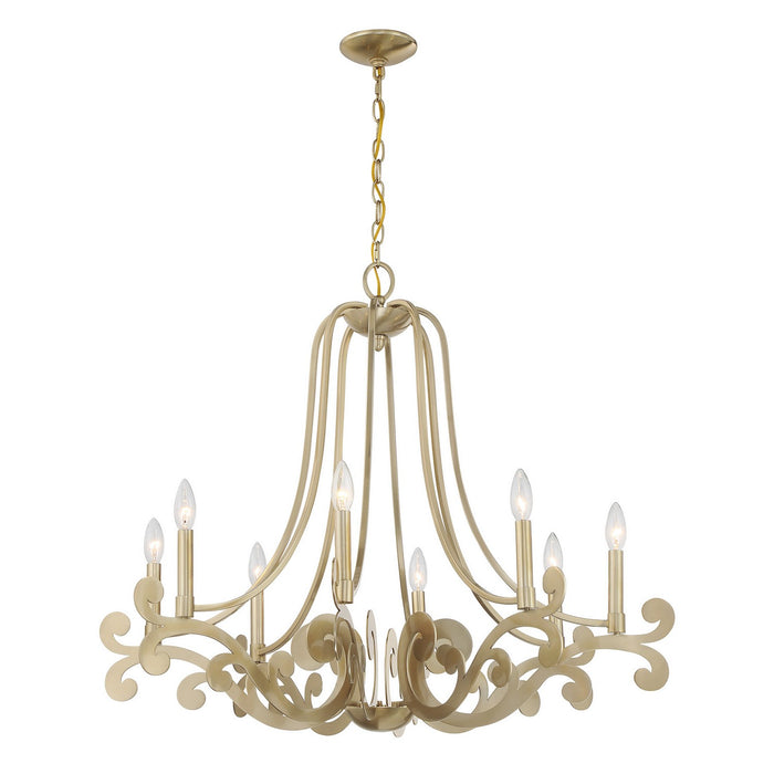 Savoy House 1-6097-8-127 Eight Light Chandelier, Noble Brass