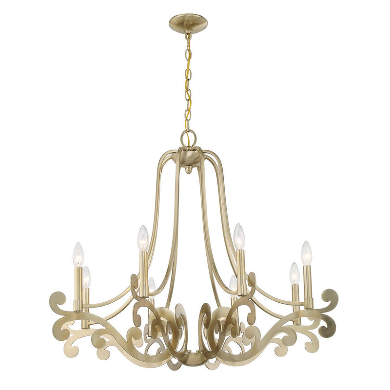 Savoy House 1-6097-8-127 Eight Light Chandelier, Noble Brass