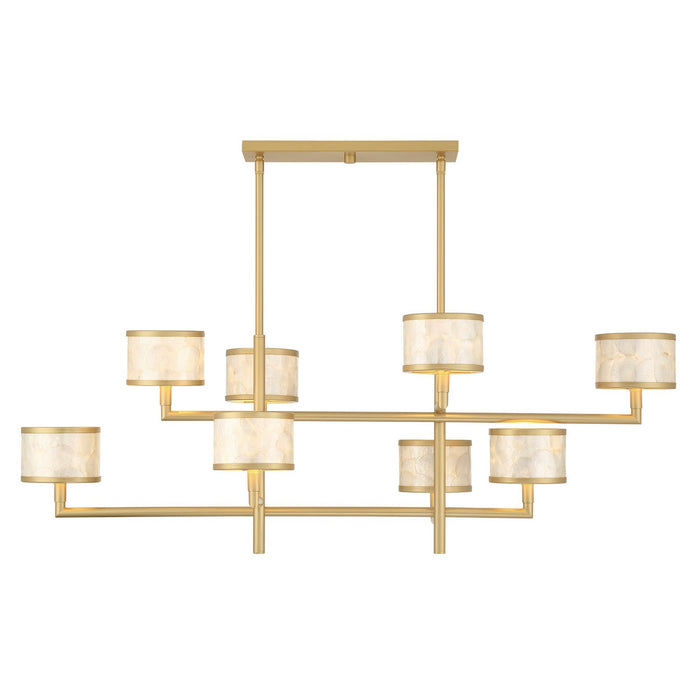Savoy House 1-6493-8-328 Eight Light Chandelier, Spun Gold
